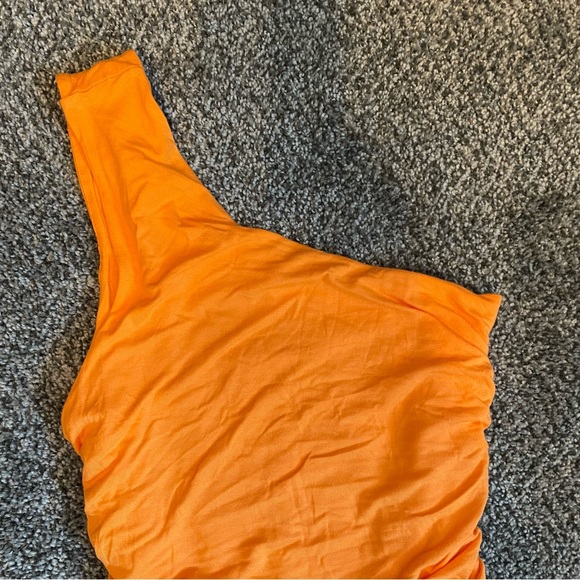 NWT! Orange One-Shoulder Body-Suit - Picture 8 of 10